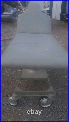 Antique vintage medical equipment Gurney Reliant hydraulic stretcher chair
