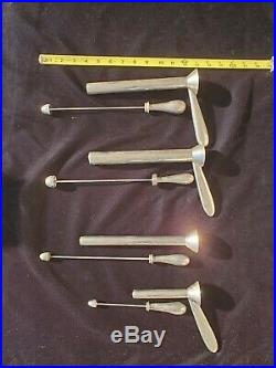 Antique vintage medical equipment set of rectal instruments- rectoscopes