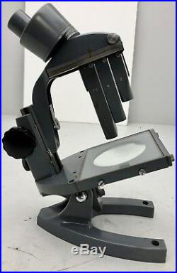 Bausch & Lomb Stereo vintage Microscope 3 sliding 2x, 4x, 7.5x Objective, 10x W. F