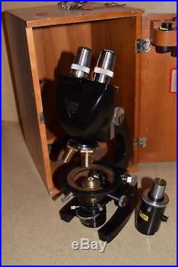 ++ Bausch & Lomb Vintage Model Edr Microscope