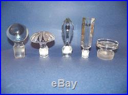 Beautiful Vintage Glass Stoppers Lot of 20 Various Designs and Sizes JJP