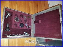 Buffalo Spencer Vintage Microscope In Original Wood Box With Key