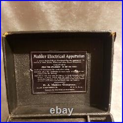 DJ MAHLER ELECTRICAL APPARATUS Antique Medical Electrolisis for Warts Hair Moles