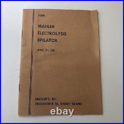 D. J. Mahler Electrical Apparatus, Quack Medical Hair Removal Electrolysis Withbox
