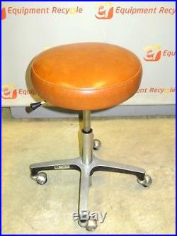 Del Tube Vintage Medical Dental & Assistant Chair Stool Set Adjustable Ratchet