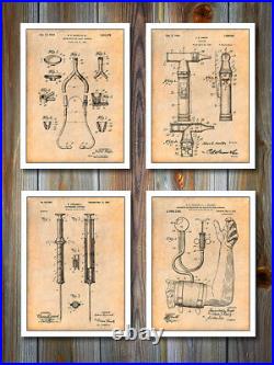 Doctor's Equipment Patent Poster Prints Set of 4 Unframed