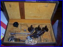 Early Vintage Medical Equipment otoscope acessories by national in box
