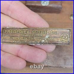 Electro Surgical Cautery FREDERICK GEIGER INC NO 4 110V Vintage Medical Equip