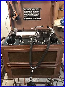 Endocardiograph Vintage 1930s With Stethoscope and Microphone And Stand