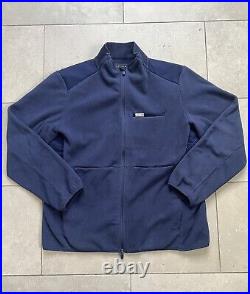 FIGS On Shift Navy Blue Fleece Full Zip Up Sweater Logo Jacket Womens Sz XXL