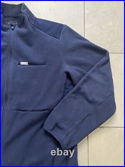 FIGS On Shift Navy Blue Fleece Full Zip Up Sweater Logo Jacket Womens Sz XXL