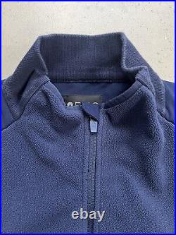 FIGS On Shift Navy Blue Fleece Full Zip Up Sweater Logo Jacket Womens Sz XXL