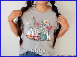Floral Chemistry Equipment Shirt, Medical Lab Technologist, Chemistry Beakers