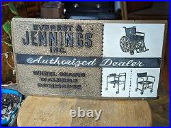 GENUINE Old Vintage EVEREST & JENNINGS INC. AUTHORIZED DEALER SIGN medical equip