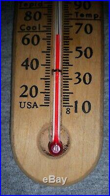 GRAFCO Vintage Medical Equipment Floating Wood Bath Water Temp Thermometer Old