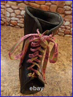 HTF Antique RETRO Leather Boot Foot ANKLE Brace Polio Steampunk CAST SUPPORT COS