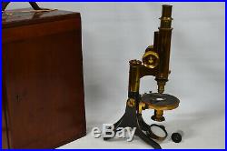 Henry Crouch London 5613 Vintage Brass Microscope