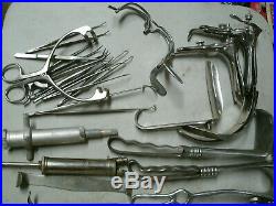 Huge Lot Vintage Medical Equipment Tools Collectible over 20 pounds