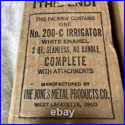 Jones Metal Products Enamelware Irrigator Enema Medical Hospital Equip (2)