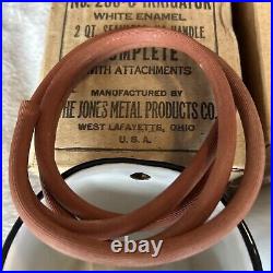 Jones Metal Products Enamelware Irrigator Enema Medical Hospital Equip (2)