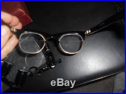 KEELER MAGNIFYING Glasses LOUPES Vintage with Case WATCH REPAIR SURGERY COLLECTI