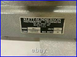 Klett Summerson Photoelectric Colorimeter Medical Equipment Model 800-3 Vintage