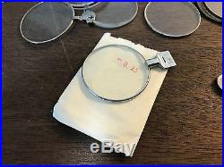 Large Lot of Vintage Metal Eye Glass Trial Lenses, Ophthalmology, Steampunk