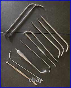 Large Lot of Vintage Metal Medical Instruments Tools With Speculum