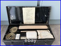 Large Vintage H M Office Of Works First Aid Trunk + Contents 1939 Ww2george VI
