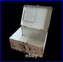 Large Vintage Metal First Aid Box Prop Display