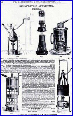 Late 1800s ANTIQUE MEDICAL QUACK EQUIPMENT Room Disinfecting