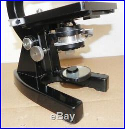 Leitz Wetzlar Microscope In Case Binocular 3 Objectives Vintage 1949