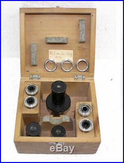 Leitz Wetzlar Vintage Box with C HJM M HM C AM Objectives and Oculars