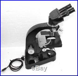 Leitz Wetzlar vintage Laborlux III Binocular Microscope with Quadruple Turret