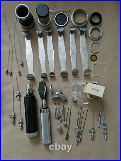 Lot Of Vintage Medical Equipment, Dental, Opthalmology, Syringes, Needles