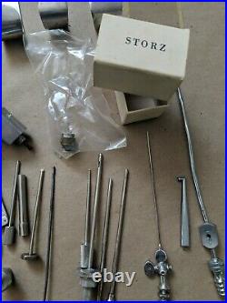 Lot Of Vintage Medical Equipment, Dental, Opthalmology, Syringes, Needles
