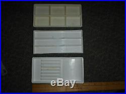 Lot of 3 Vintage Plastic Dental Trays Tool Holders Medical equipment compartment