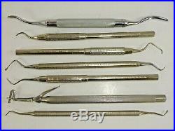 Lot of 7 Vintage Dental / Medical Tools Stainless Steel Equipment Scrapes Picks