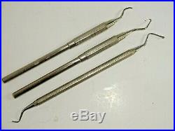 Lot of 7 Vintage Dental / Medical Tools Stainless Steel Equipment Scrapes Picks