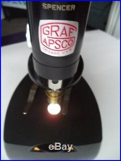 MICROSCOPE Graf Apsco Vintage Spencer Made in USA antique rare collection US