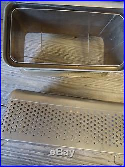Medical Sterilizing Tray With Lid Vintage Field Hospital Use Possibly WWII