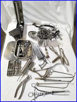 Medical Surgical Instruments Very Large Qty VIntage Medical & Surgical Equip AF