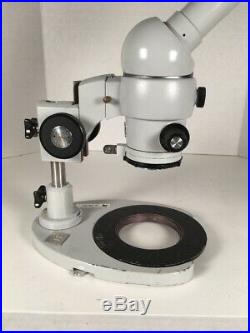 Microscope Vintage Stereo Carl Zeiss W. Germany As Pictured