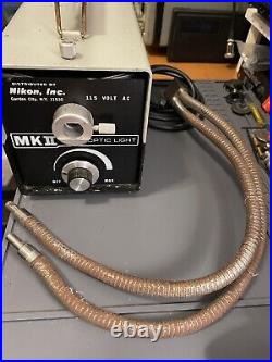 Nikon MK II Fiber Optic Light Source System 115V Vintage Illuminator Equipment