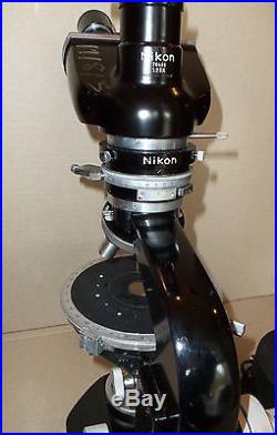 Nikon Polarizing Microscope, Vintage, With Objectives