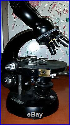 No Reserve! Vintage Carl Zeiss Germany Binocular Microscope (Germany)