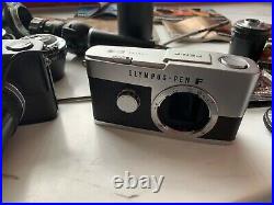 Old Olympus pen f & pen-ft cameras equipment vintage was used for medical