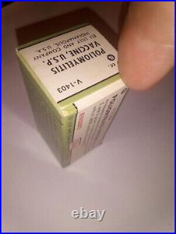 POLIO VACCINE VIAL Antique Medical box equipment Bottle Eli Lilly RARE medicine