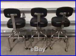 Pedigo Vintage Chrome Adjustable Doctors Chairs, Medical, Healthcare, Furniture