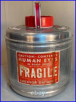 RARE Vintage Human Eyes Shipping Container Cooler medical device equipment